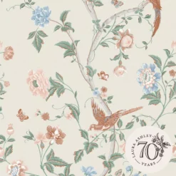 Laura Ashley Summer Palace Green, Orange Trail Smooth Wallpaper -Laura Ashley laura ashley summer palace green orange trail smooth wallpaper5011583551334 02c bq