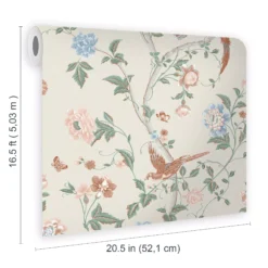 Laura Ashley Summer Palace Green, Orange Trail Smooth Wallpaper -Laura Ashley laura ashley summer palace green orange trail smooth wallpaper5011583551334 02t bq