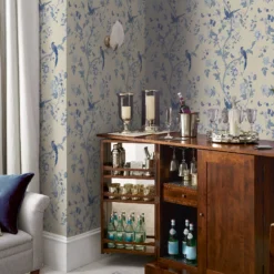 Laura Ashley Summer Palace Royal Blue Floral Smooth Wallpaper -Laura Ashley laura ashley summer palace royal blue floral smooth wallpaper5011583468144 21i bq