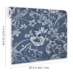 Laura Ashley Summerhill Midnight Blue Floral Smooth Wallpaper 13 Laura Ashley Summerhill Midnight Blue Floral Smooth Wallpaper -Laura Ashley laura ashley summerhill midnight blue floral smooth wallpaper5011583524383 02t bq