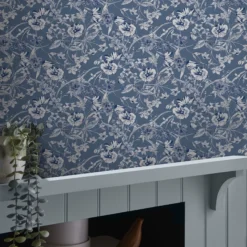 Laura Ashley Summerhill Midnight Blue Floral Smooth Wallpaper 12 Laura Ashley Summerhill Midnight Blue Floral Smooth Wallpaper -Laura Ashley laura ashley summerhill midnight blue floral smooth wallpaper5011583524383 21i bq