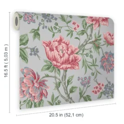 Laura Ashley Tapestry Slate Grey Floral Smooth Wallpaper -Laura Ashley laura ashley tapestry slate grey floral smooth wallpaper5011583468687 02t bq