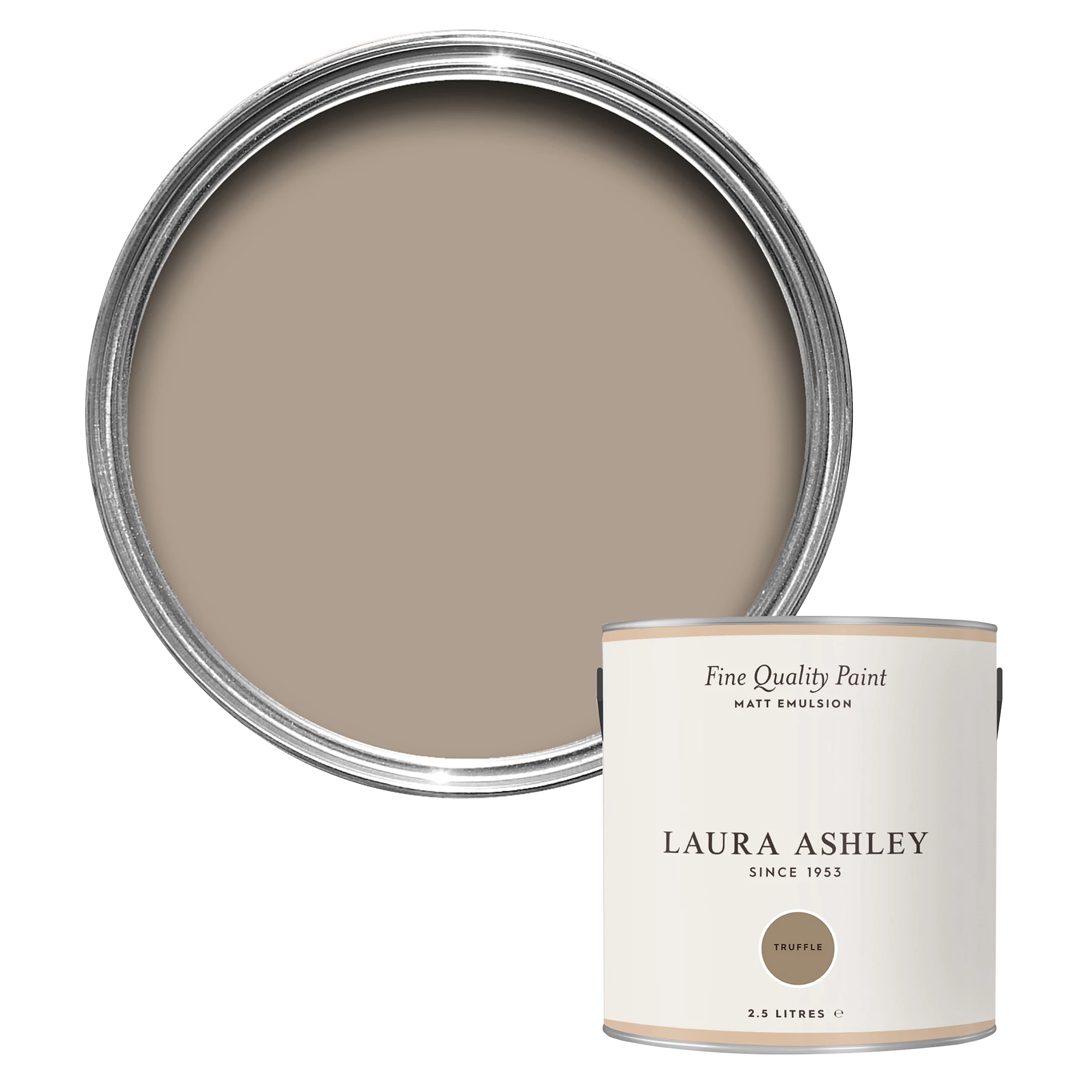 Laura Ashley Truffle Matt Emulsion Paint, 2.5L 3 Laura Ashley Truffle Matt Emulsion Paint, 2.5L