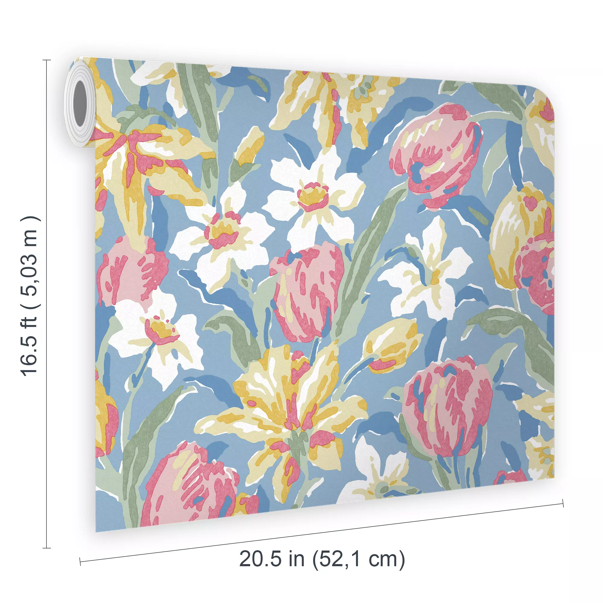 Laura Ashley Tulips Blue Floral Smooth Wallpaper 9 Laura Ashley Tulips Blue Floral Smooth Wallpaper - Image 7
