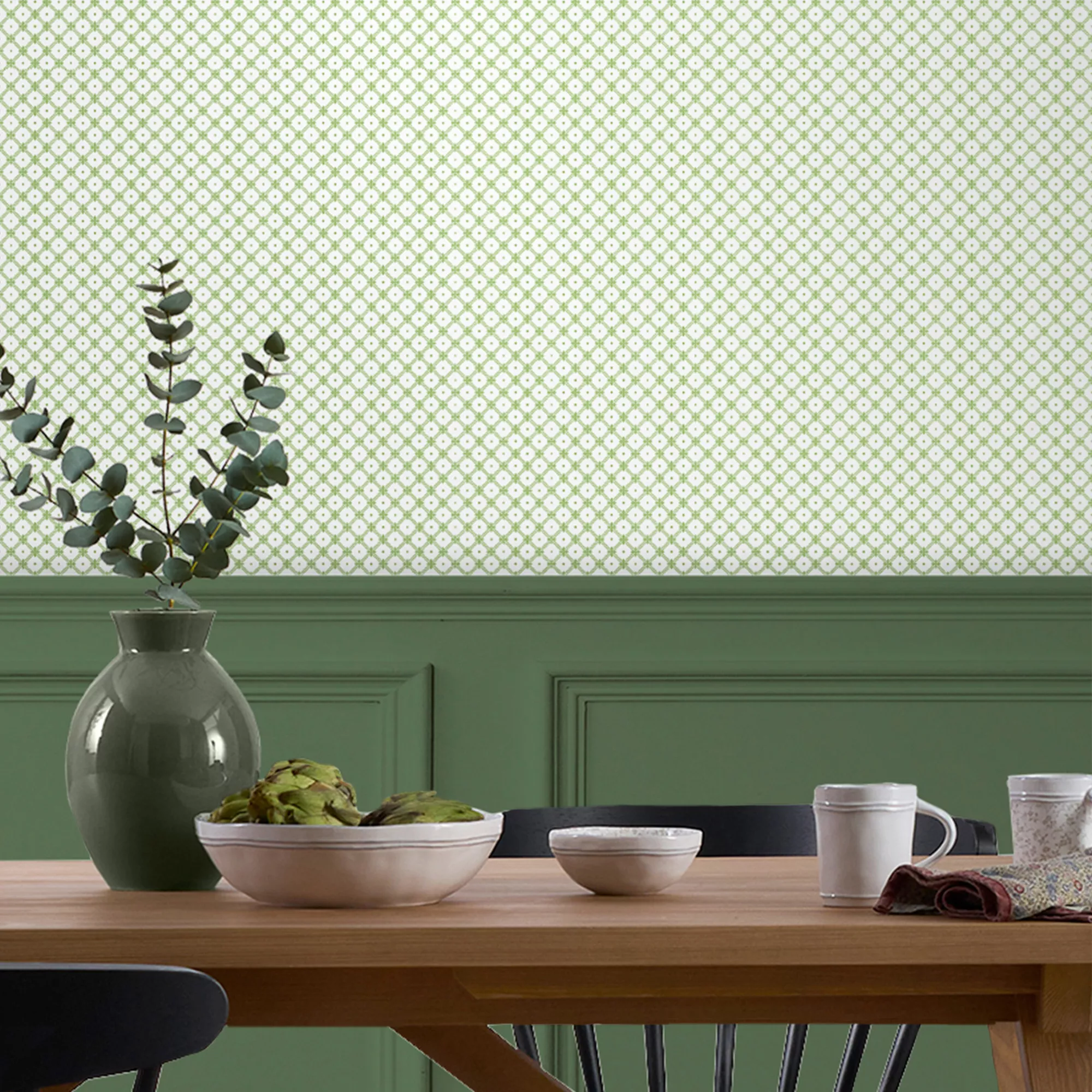 Laura Ashley Wickerwork Green Motif Smooth Wallpaper 8 Laura Ashley Wickerwork Green Motif Smooth Wallpaper - Image 6