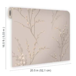 Laura Ashley Willow Dove Grey Floral Smooth Wallpaper -Laura Ashley laura ashley willow dove grey floral smooth wallpaper5011583467277 02t bq