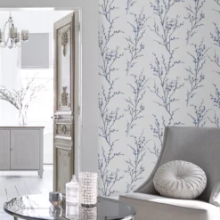 Laura Ashley Willow Midnight & Off White Floral Smooth Wallpaper -Laura Ashley laura ashley willow midnight off white floral smooth wallpaper5011583467246 20i bq